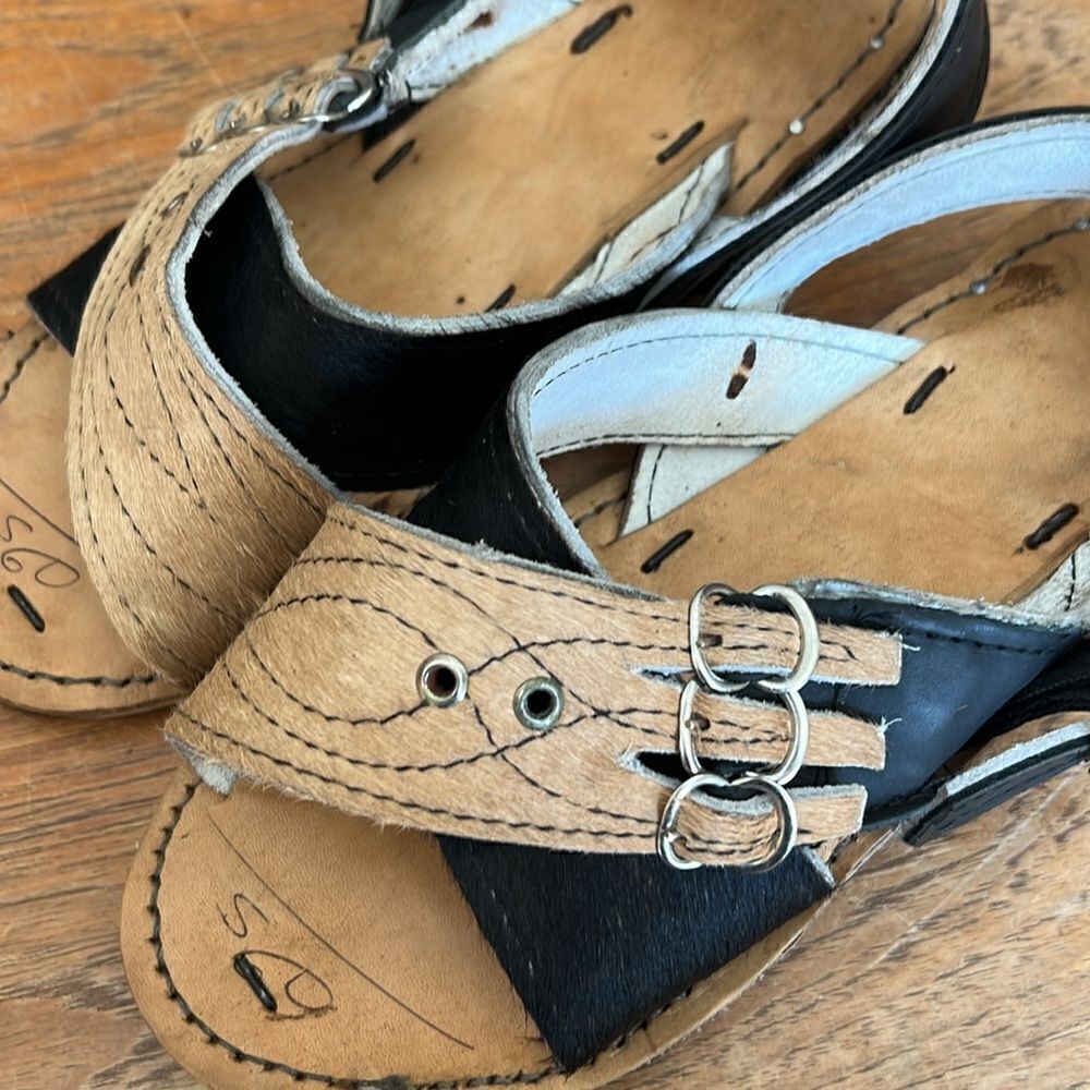 Tire sandals shoes Handmade leather and pony hair - Picture 9 of 16